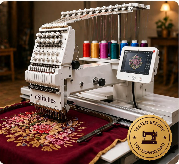 Embroidery machine and handcrafted work